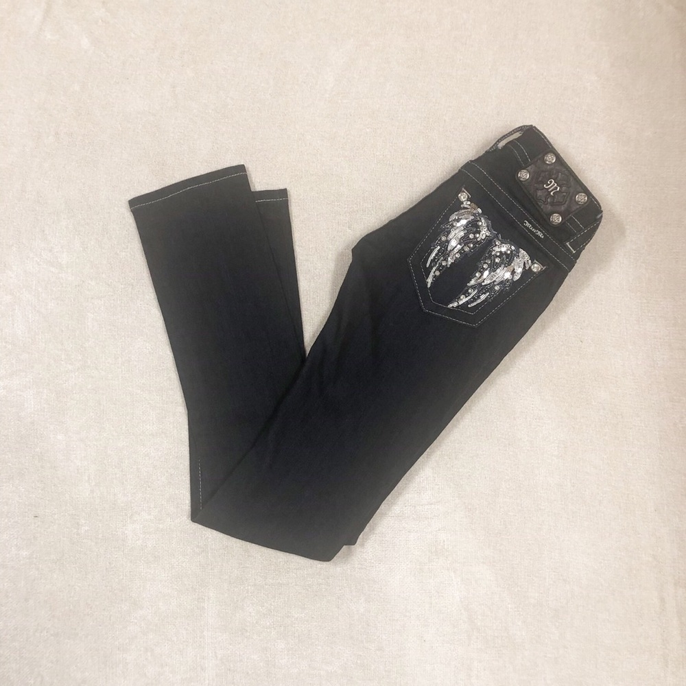 Miss Me Jeans Angel Wingback Straight Leg Size 24